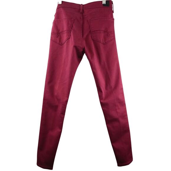 EUC Denizen from Levi's Mid-Rise Skinny Jegging Jeans Sz. 9 Burgundy Maroon Wine - Picture 3 of 13